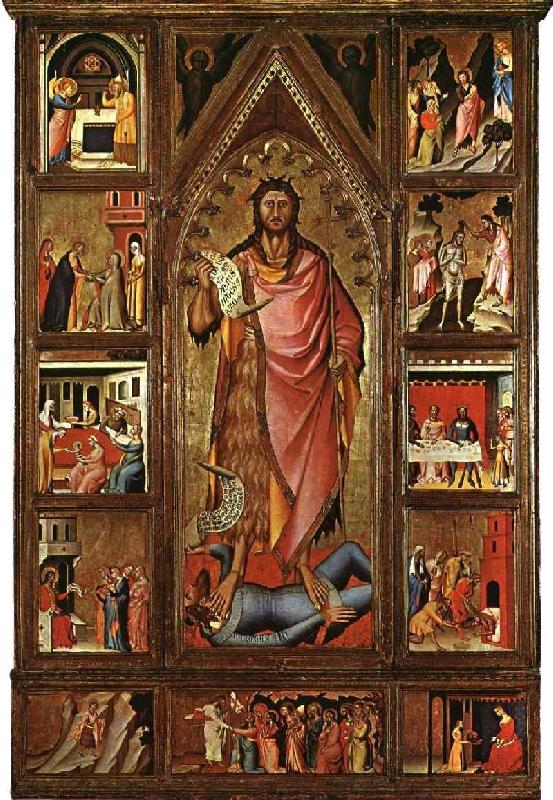 BIONDO, Giovanni del Altarpiece of the Baptist fgf Germany oil painting art